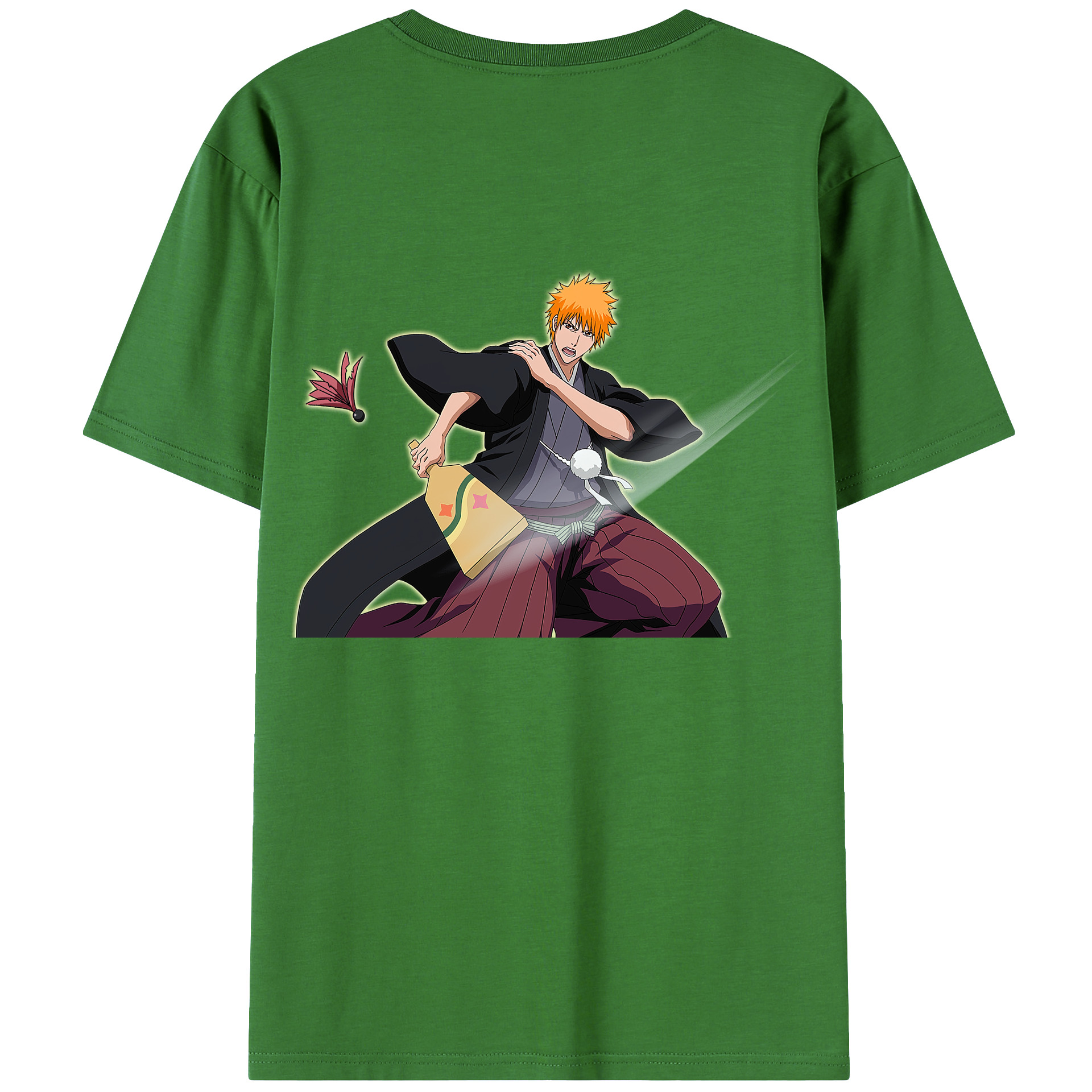（画像用） ブリーチ 黒崎一護（くろさき いちご）BLEACH Kurosaki Ichigo レディース半袖Tシャツ(バックプリント)
